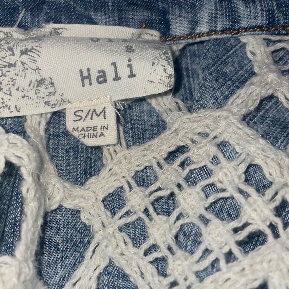 Oil & Hali Long Sleeve Shirt Women’s Button-Up Top, Casual, Raw Hem Sz XL - Picture 6 of 8